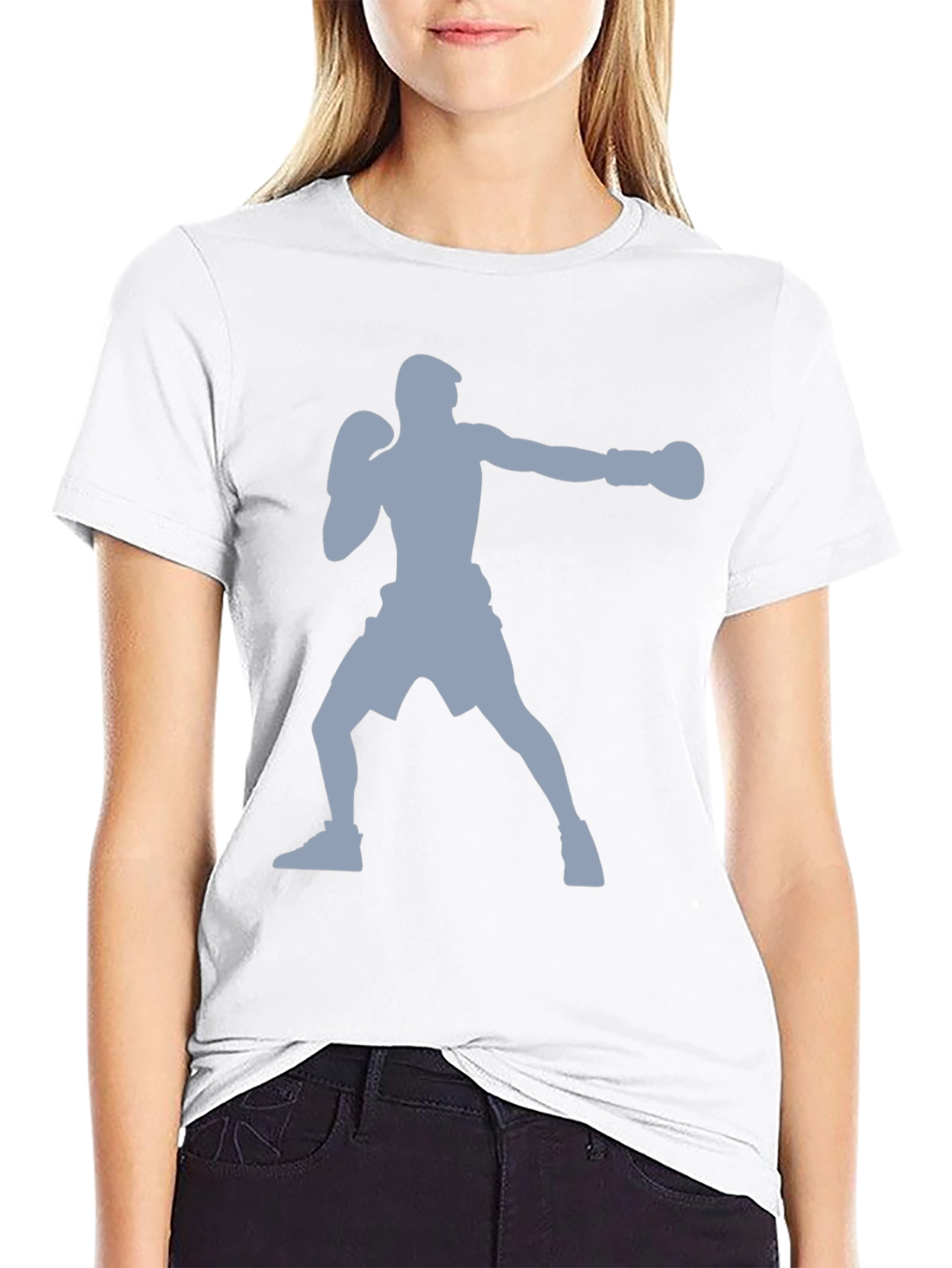 Boxing Silhouette Graphic T-Shirt - Sporty Tee