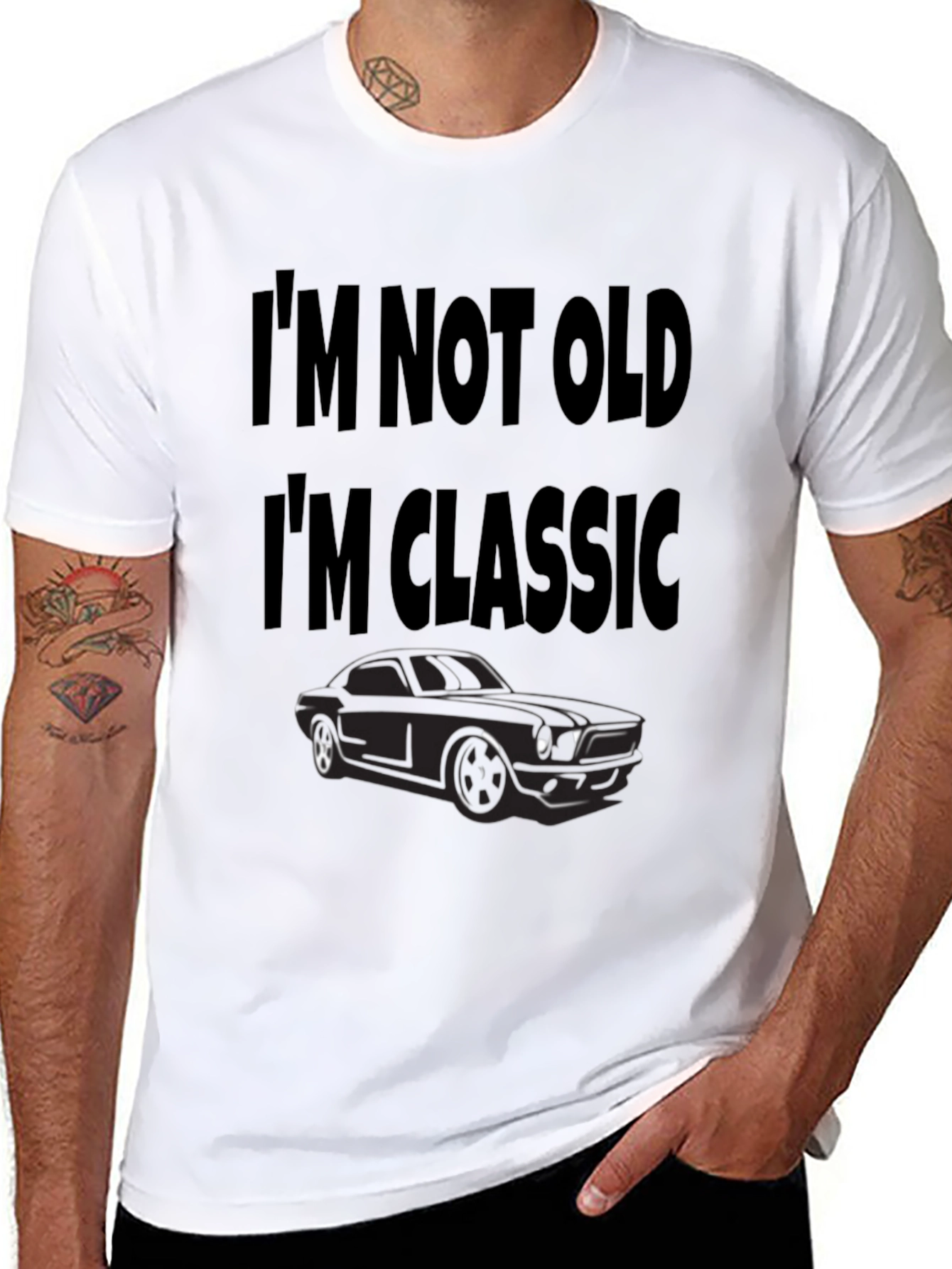 Im Not Old Im Classic Car Black T-Shirt