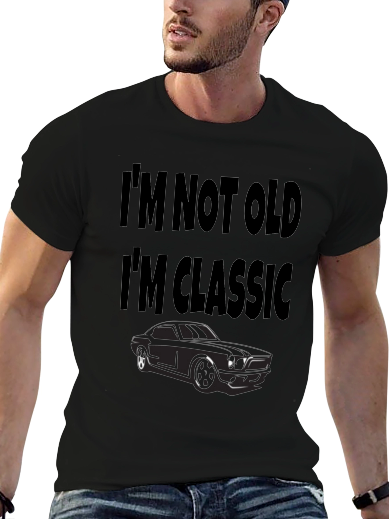 Im Not Old Im Classic Car Black T-Shirt