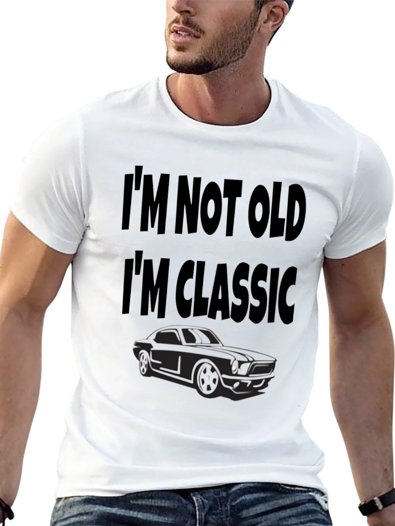 Im Not Old Im Classic Car Black T-Shirt