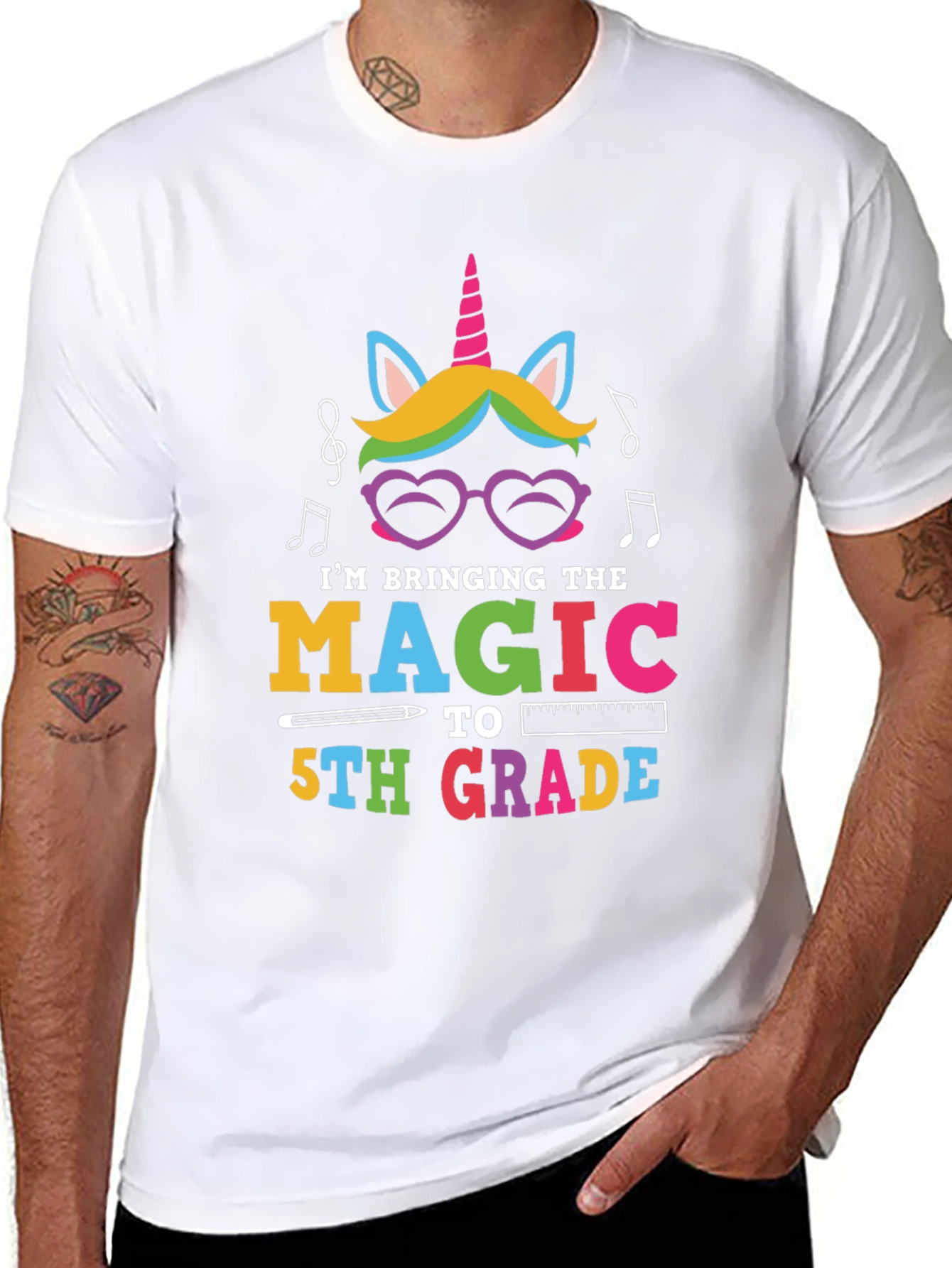 Magic 5th Grade Teacher Unicorn T-Shirt