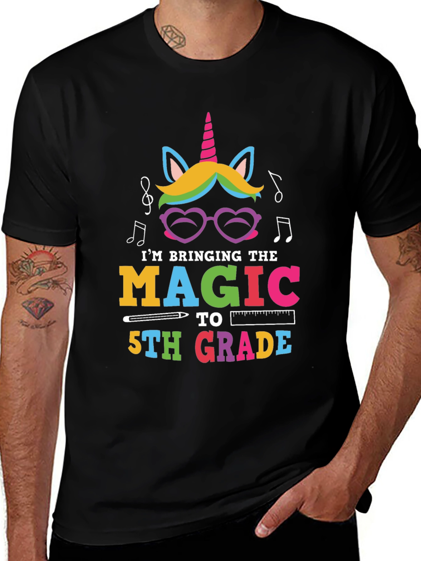 Magic 5th Grade Teacher Unicorn T-Shirt