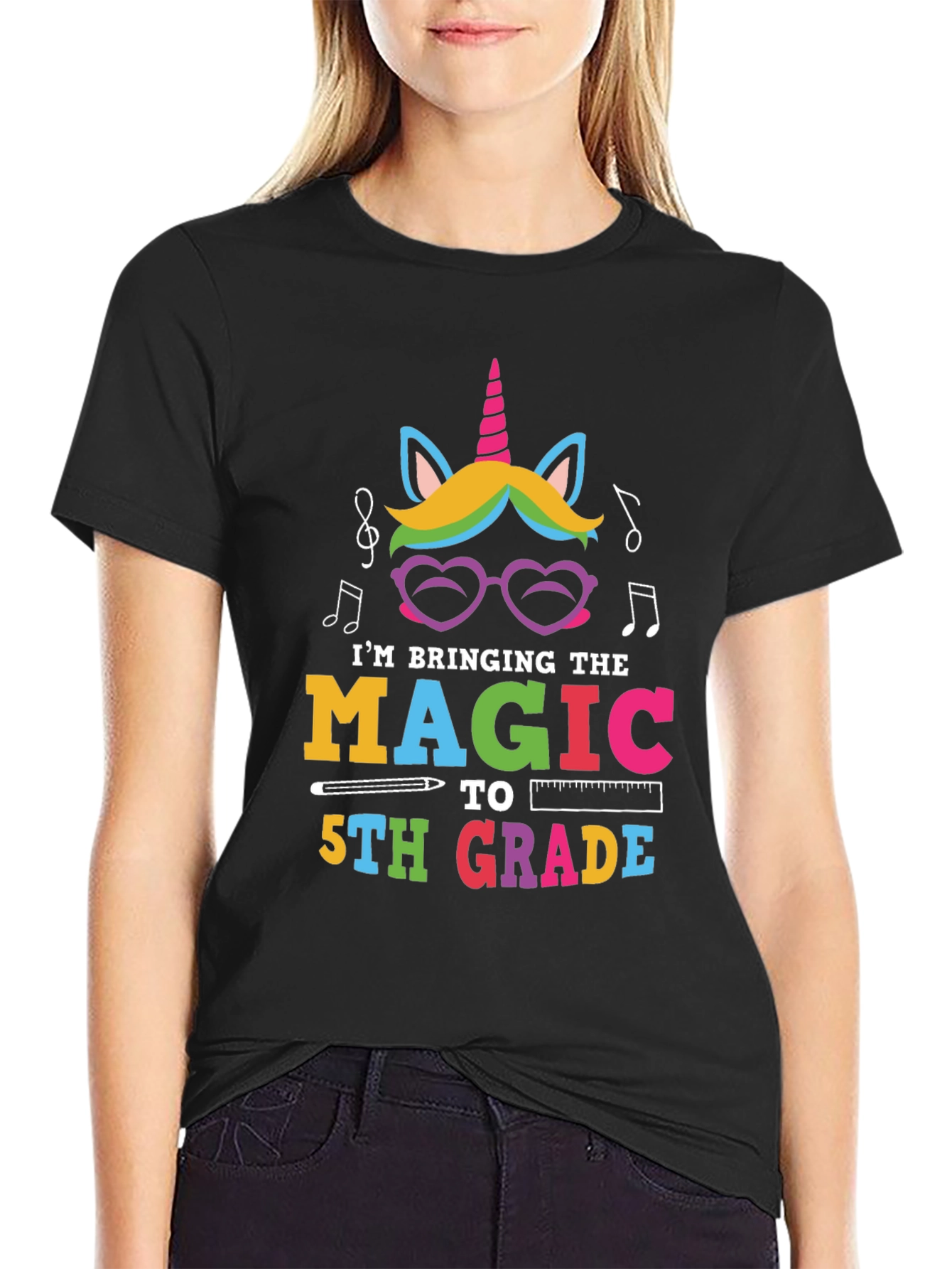 Magic 5th Grade Teacher Unicorn T-Shirt