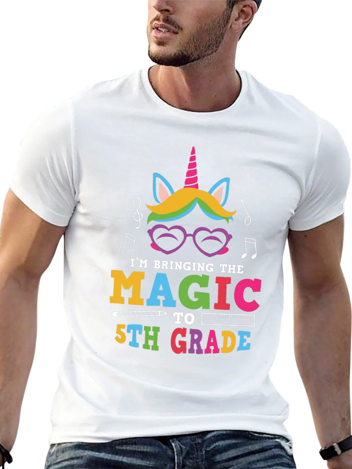 Magic 5th Grade Teacher Unicorn T-Shirt
