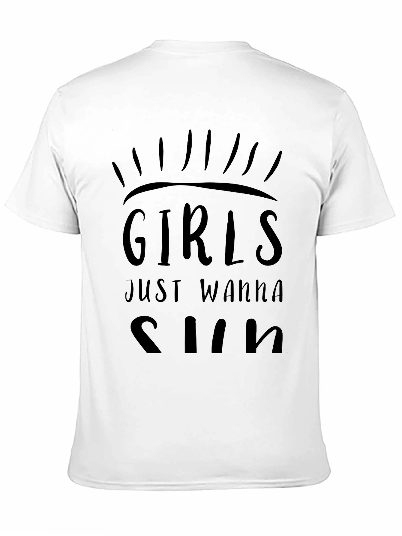 Girls Just Wanna Sun Graphic T-Shirt - Black