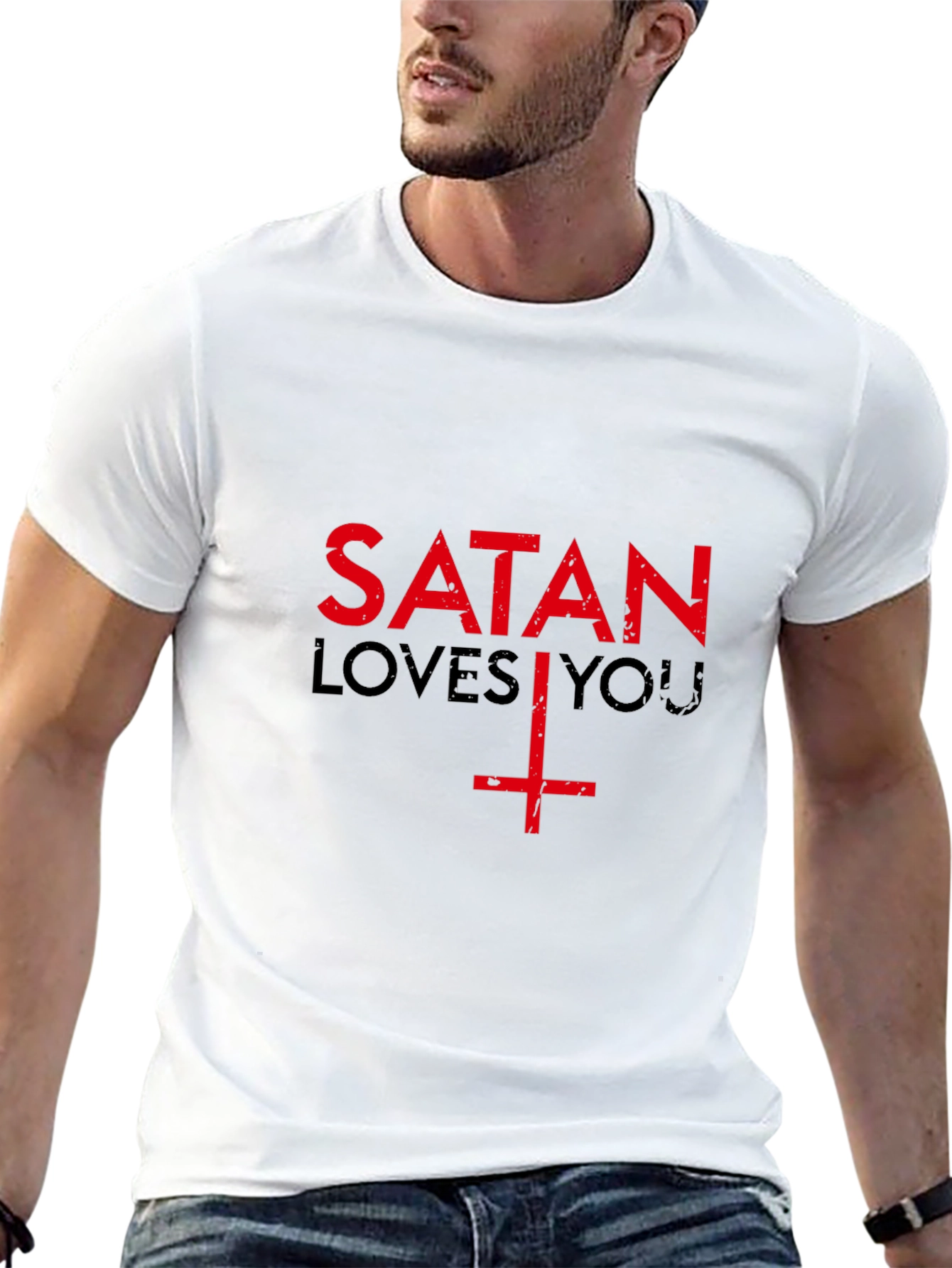 Satan Loves You Graphic Tee