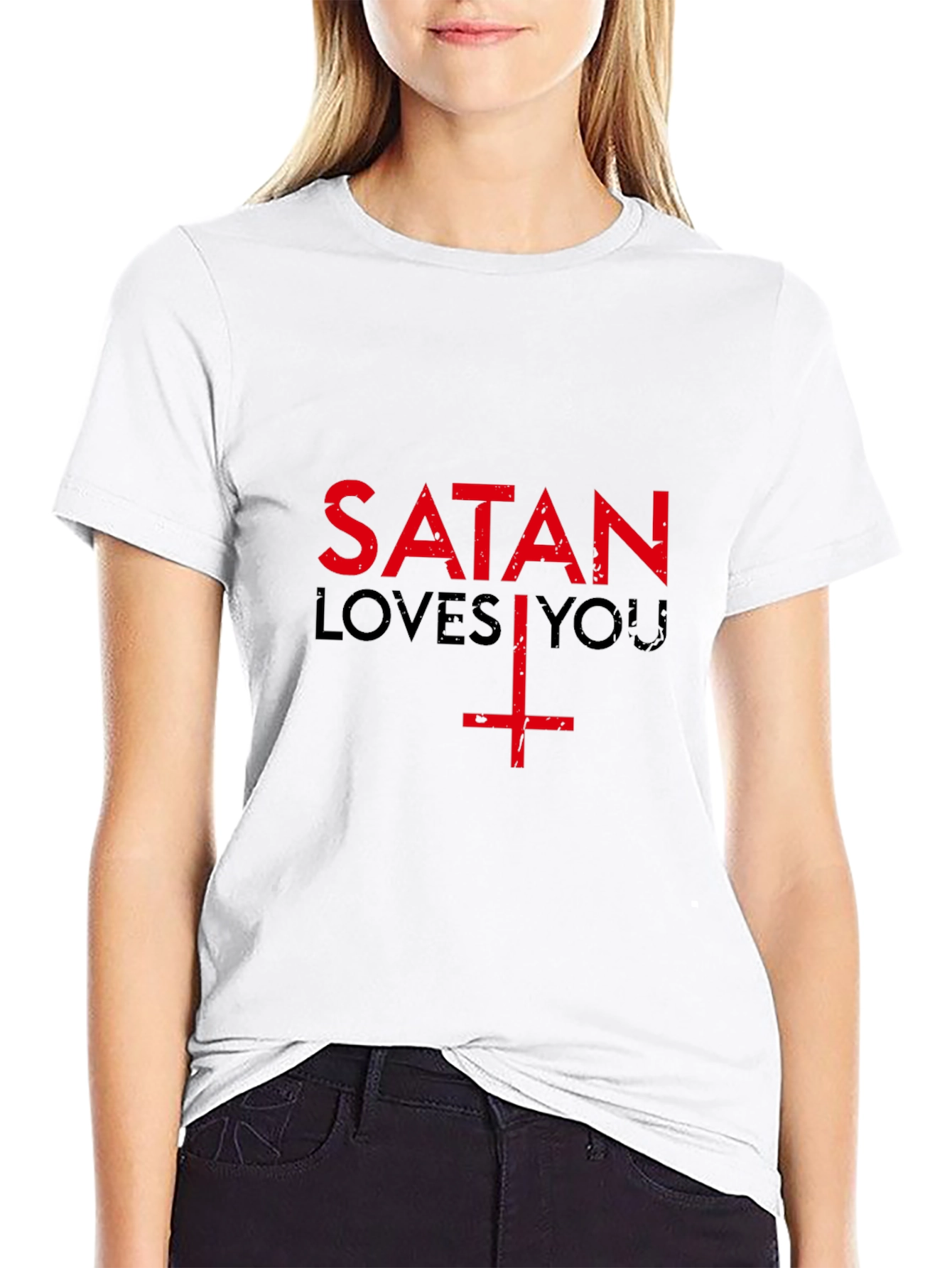 Satan Loves You Graphic Tee