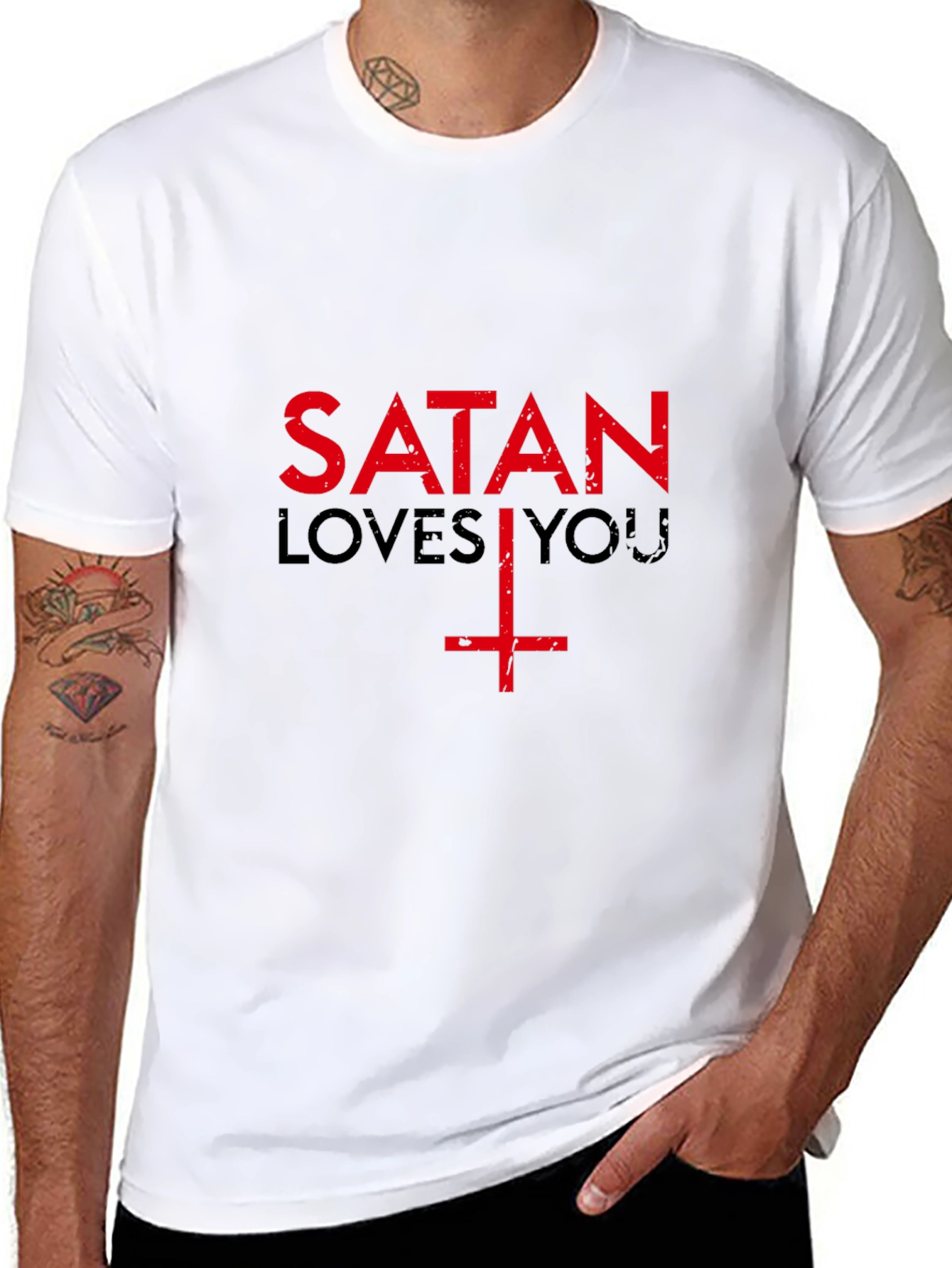 Satan Loves You Graphic Tee
