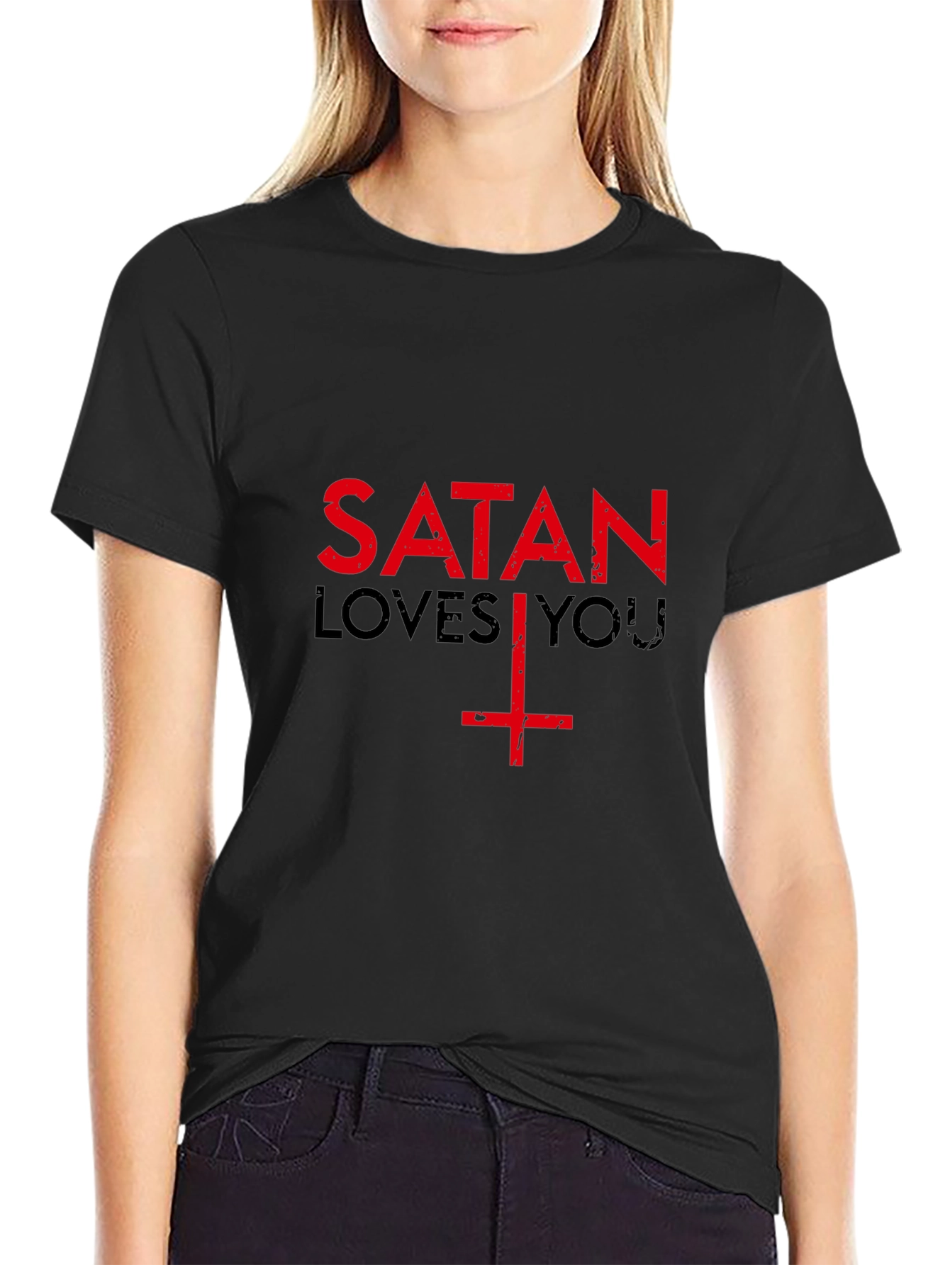Satan Loves You Graphic Tee