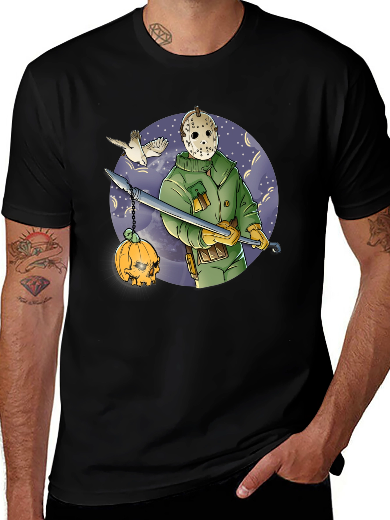 Spooky Hockey Mask Graphic Tee