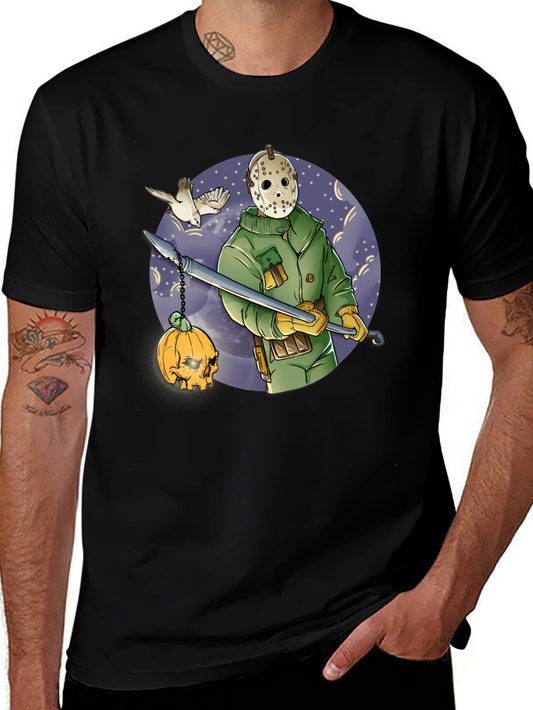 Spooky Hockey Mask Graphic Tee