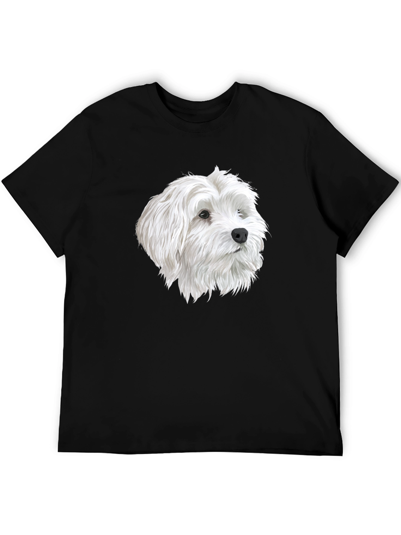 Dog Head Graphic Black T-Shirt