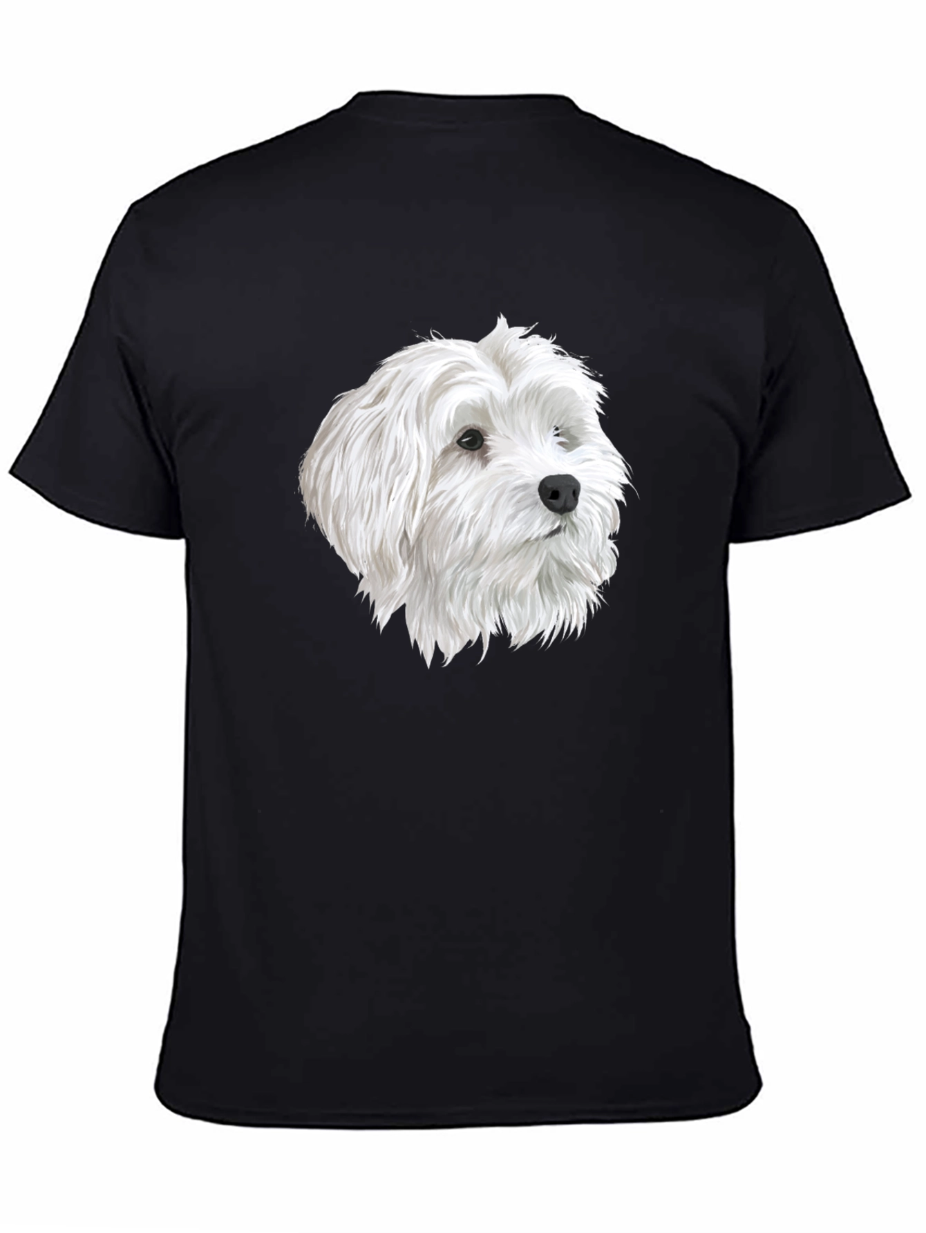 Dog Head Graphic Black T-Shirt