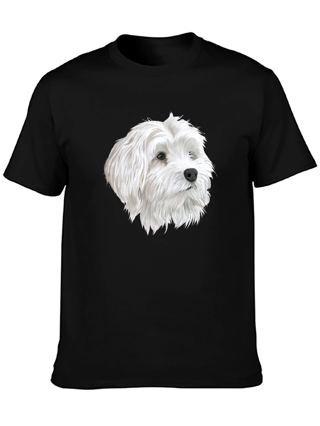 Dog Head Graphic Black T-Shirt