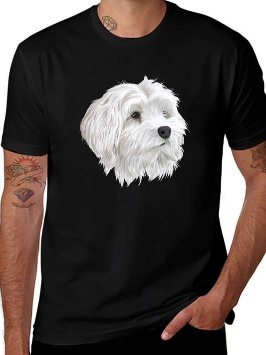 Dog Head Graphic Black T-Shirt