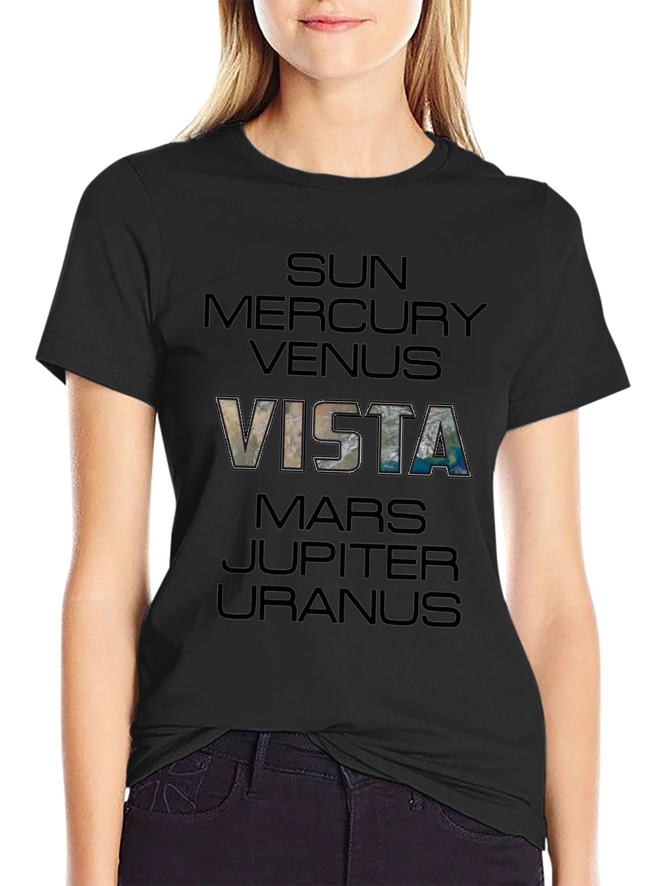 Vista Planets Graphic Print T-Shirt