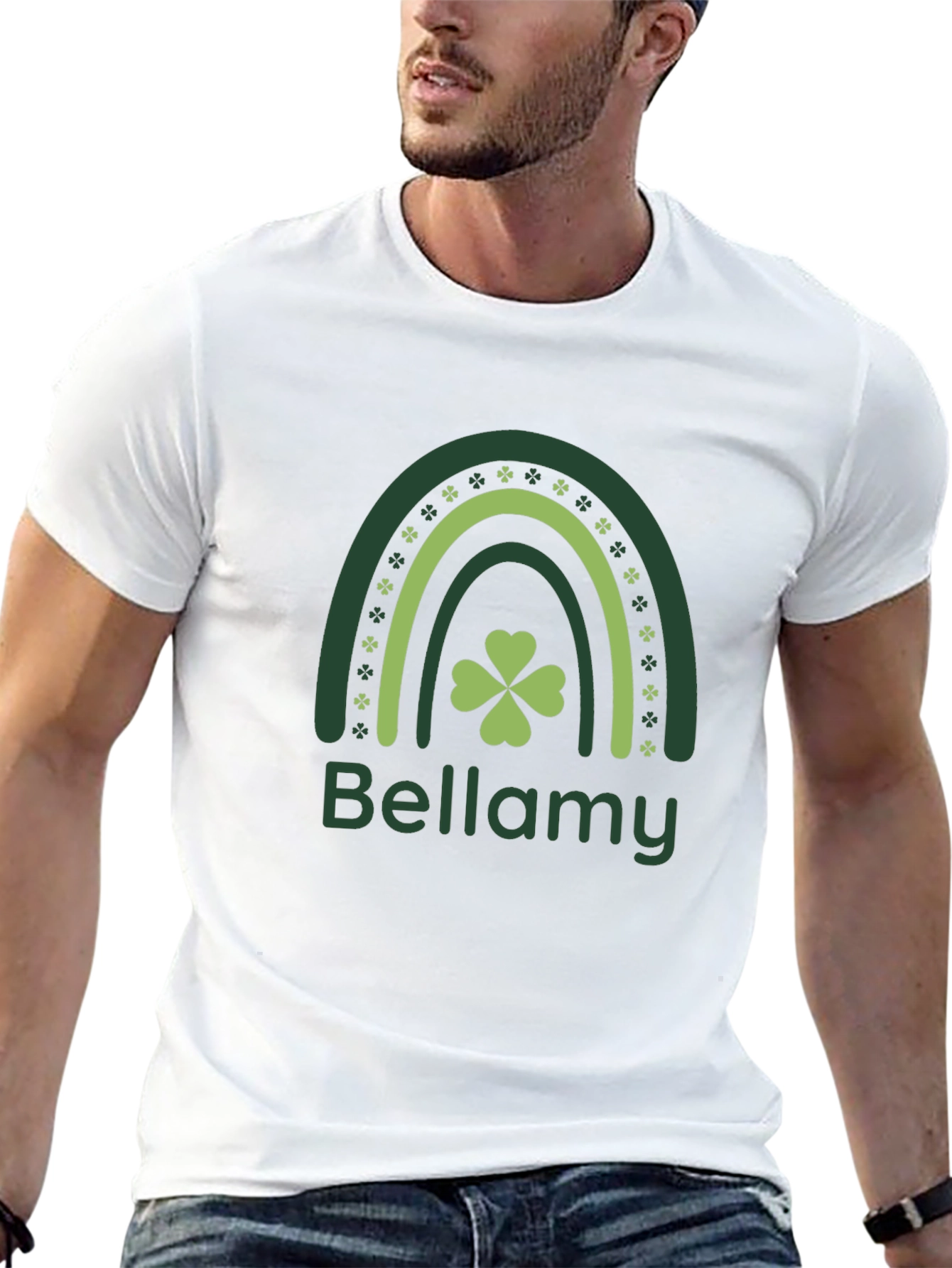 Bellamy St. Patricks Day Rainbow Clover T-Shirt