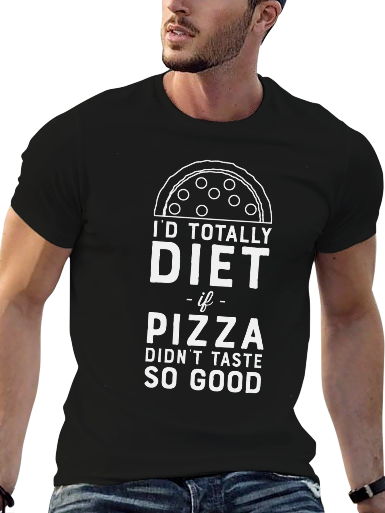Funny Pizza Diet T-Shirt - Id Totally Diet If...