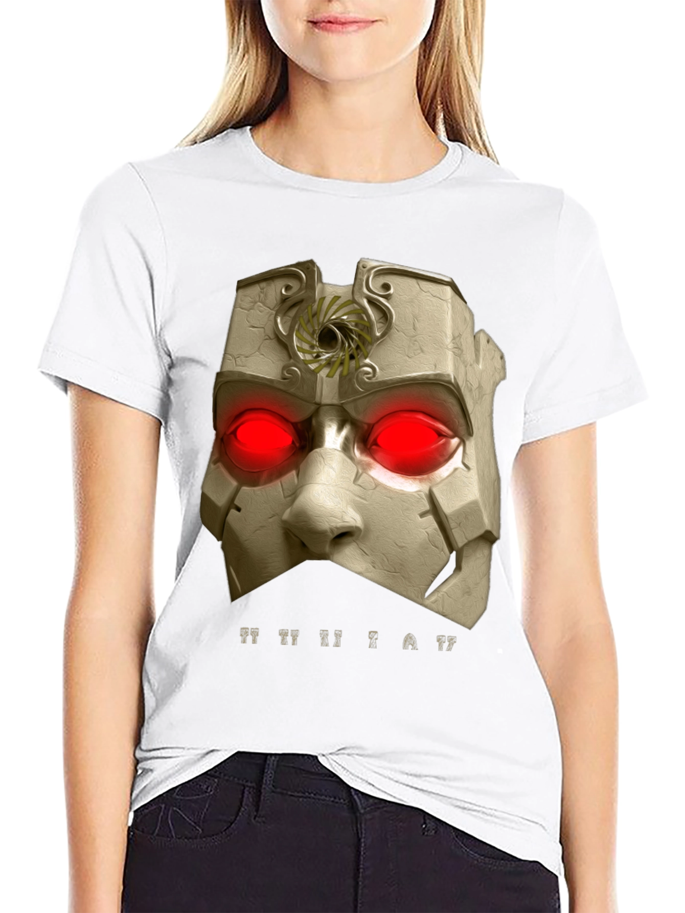 Mystic Mask Graphic Tee - Unique Art Shirt