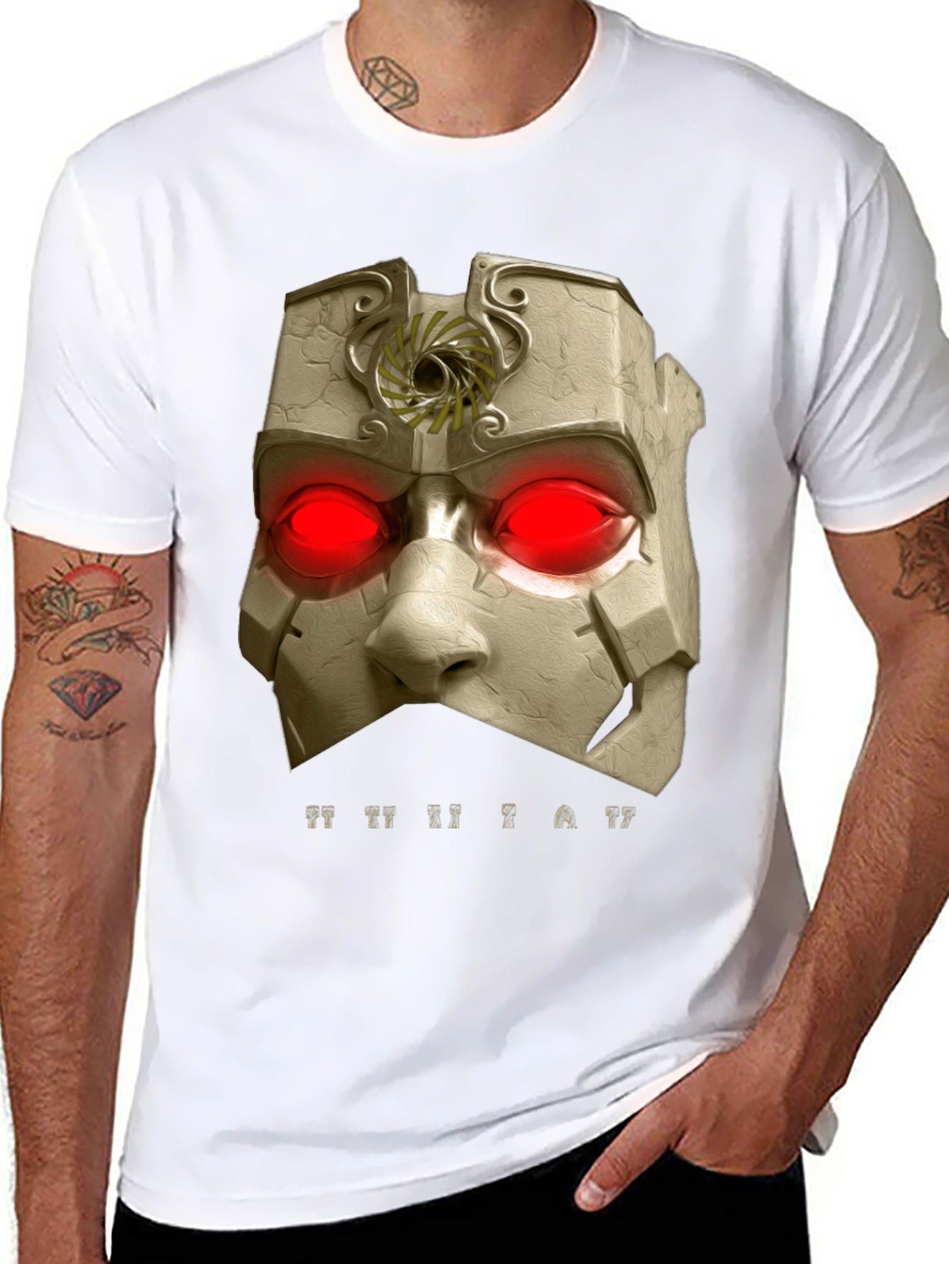Mystic Mask Graphic Tee - Unique Art Shirt