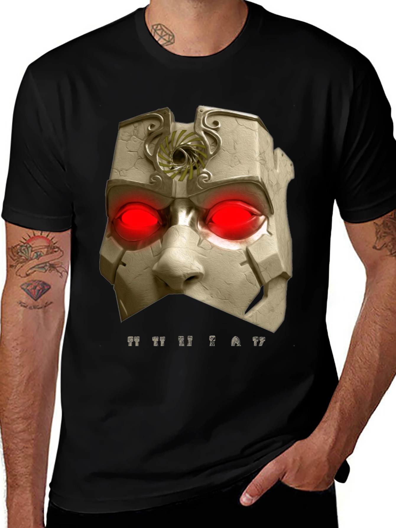 Mystic Mask Graphic Tee - Unique Art Shirt
