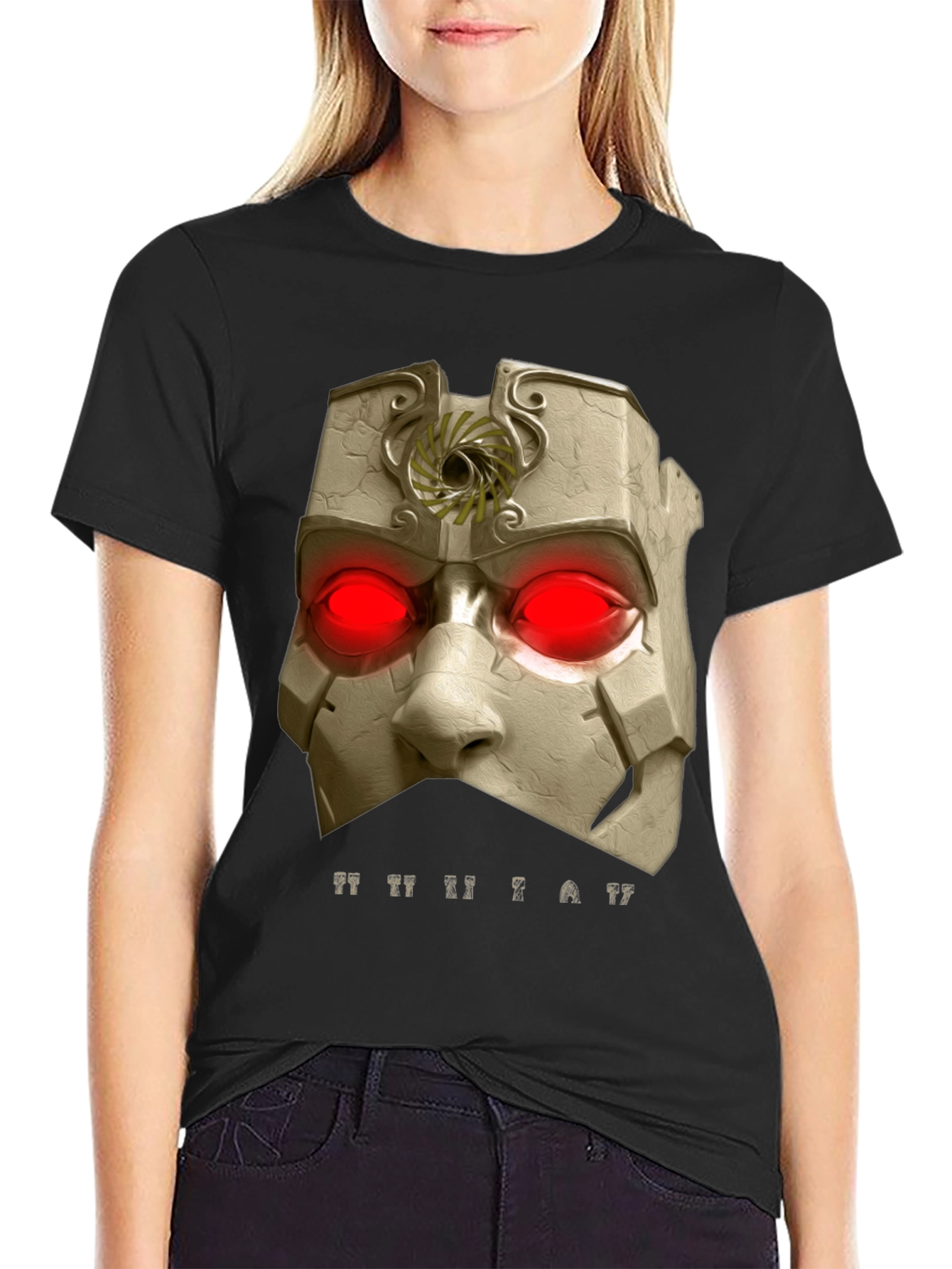Mystic Mask Graphic Tee - Unique Art Shirt