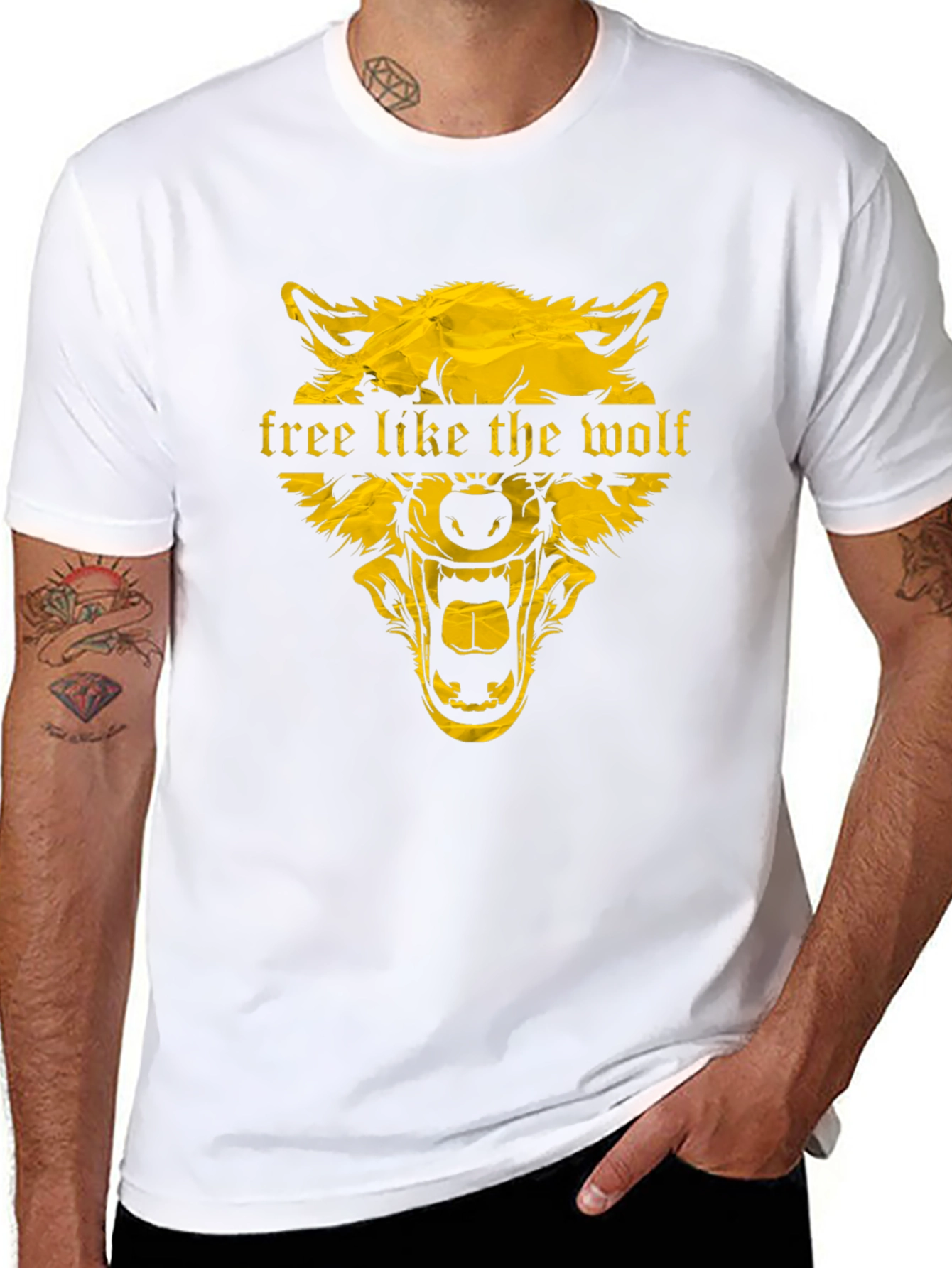 Free Like the Wolf Graphic Print T-Shirt