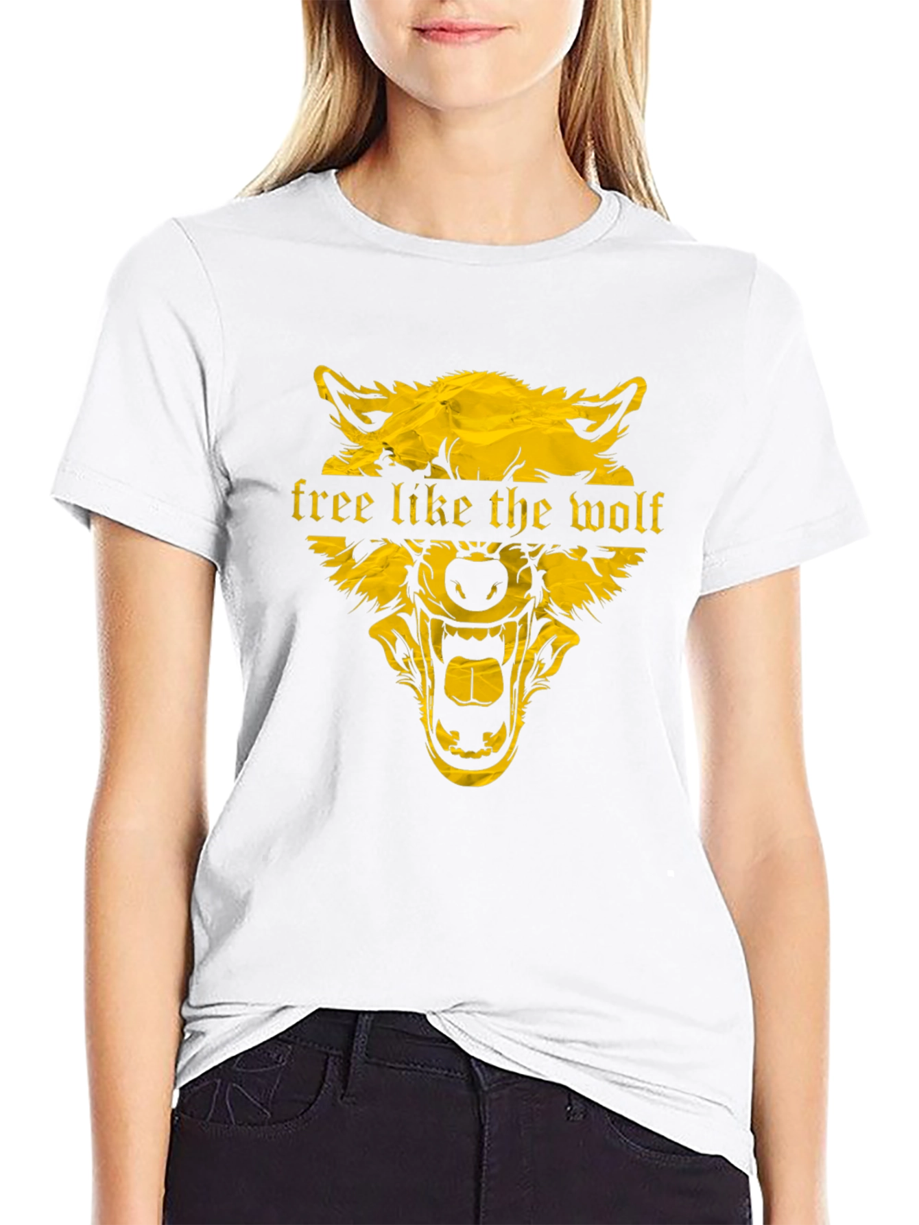 Free Like the Wolf Graphic Print T-Shirt