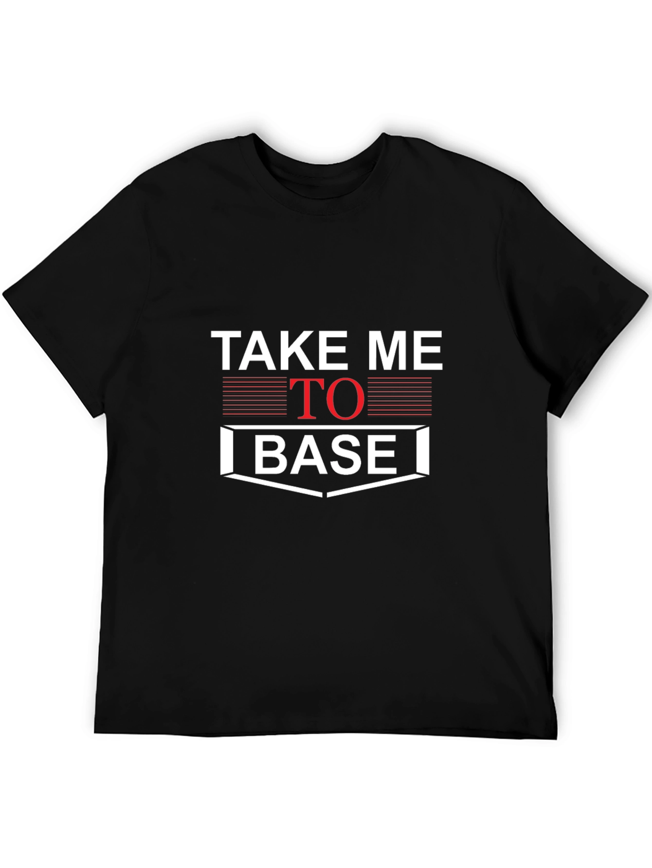 Take Me To Base Black Graphic Tee Shirt