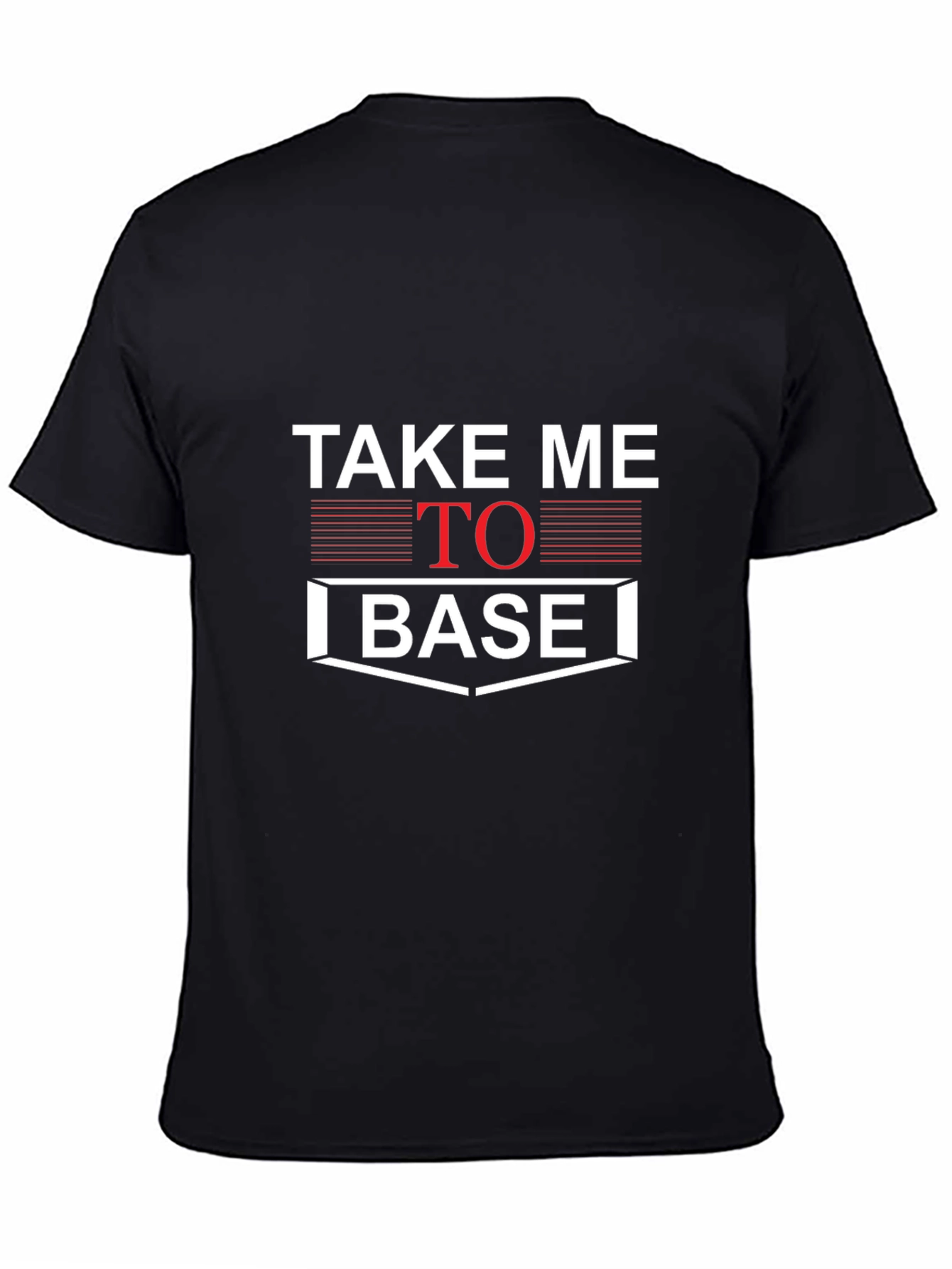 Take Me To Base Black Graphic Tee Shirt