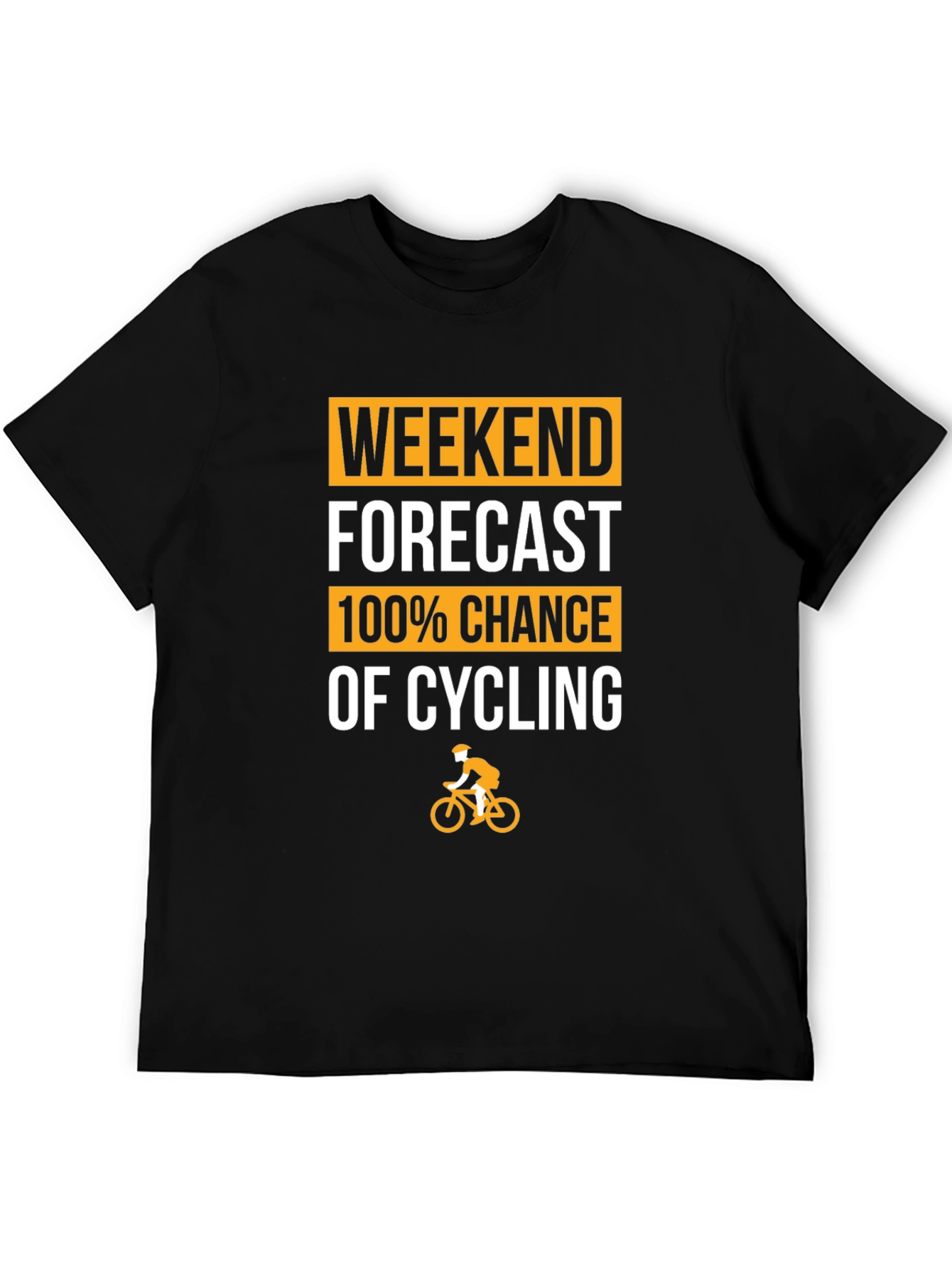 Cycling Forecast T-Shirt - 100% Chance of Cycling!