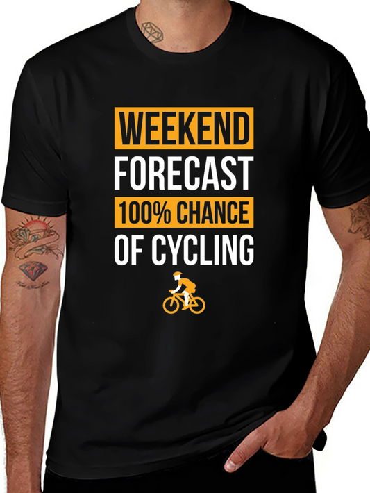 Cycling Forecast T-Shirt - 100% Chance of Cycling!