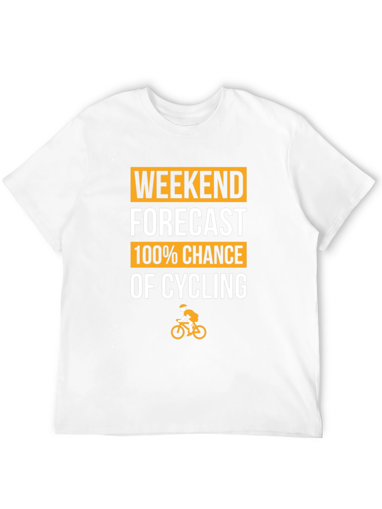 Cycling Forecast T-Shirt - 100% Chance of Cycling!