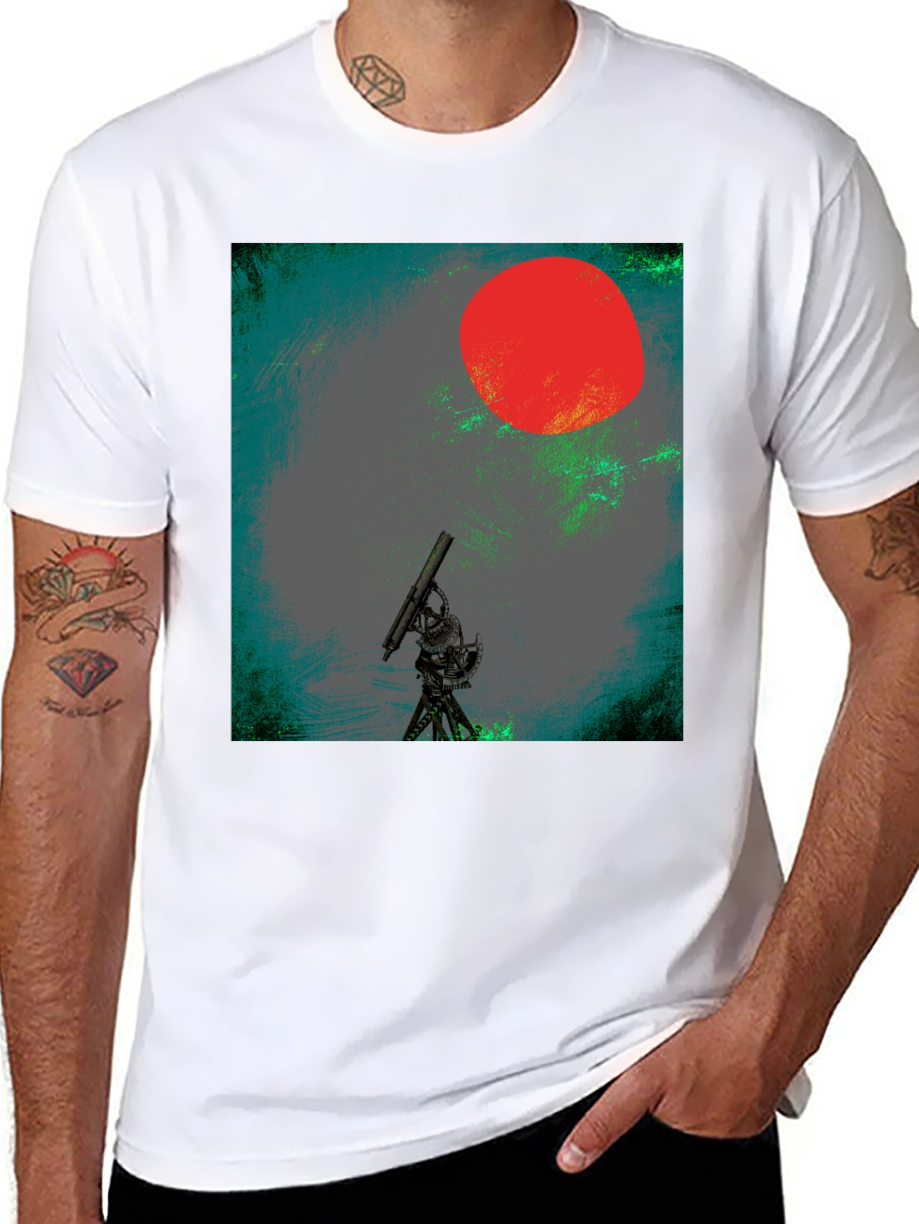 Telescope Red Sun Graphic Tee