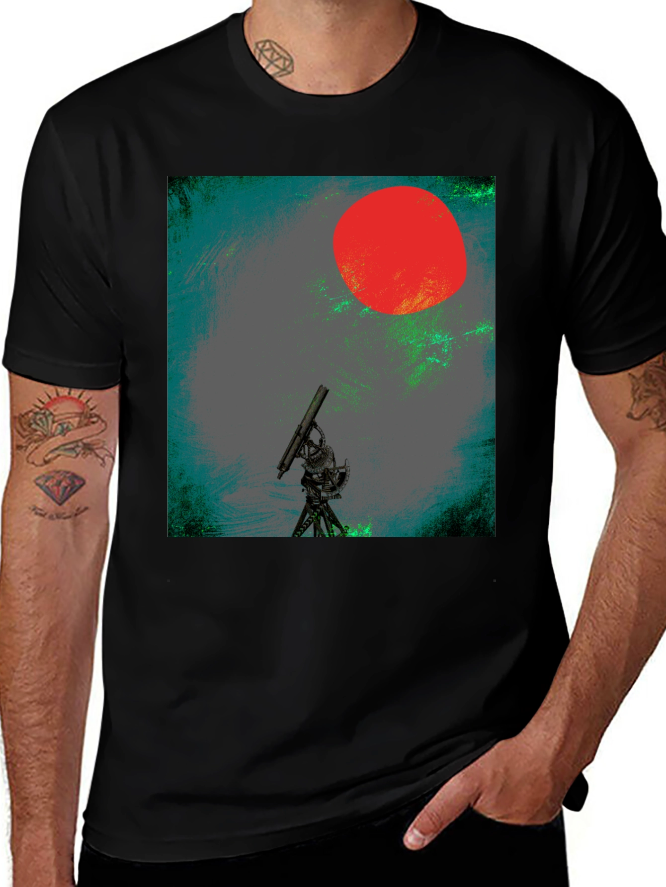 Telescope Red Sun Graphic Tee