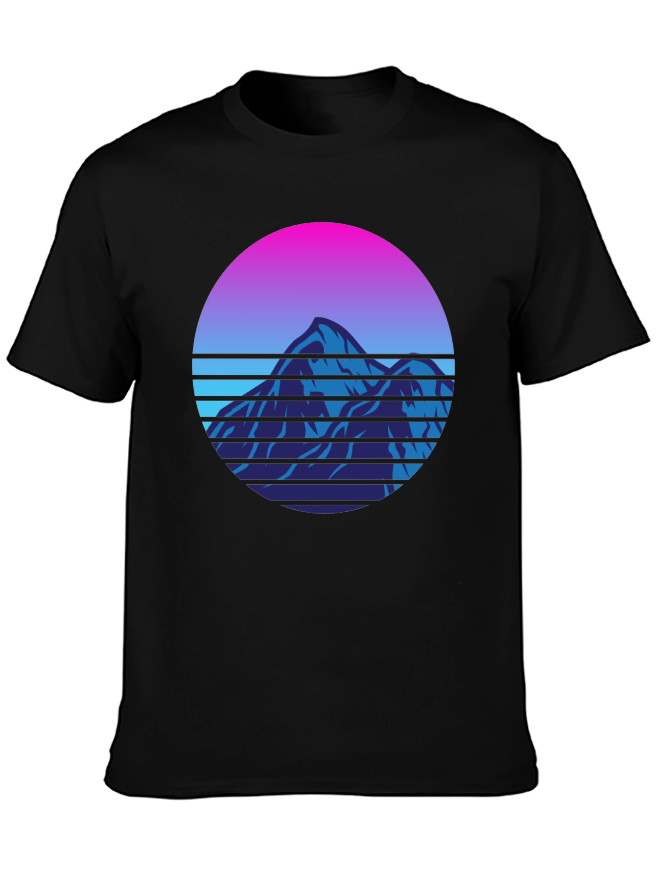 Retro Mountain Graphic Tee - 80s Style T-Shirt