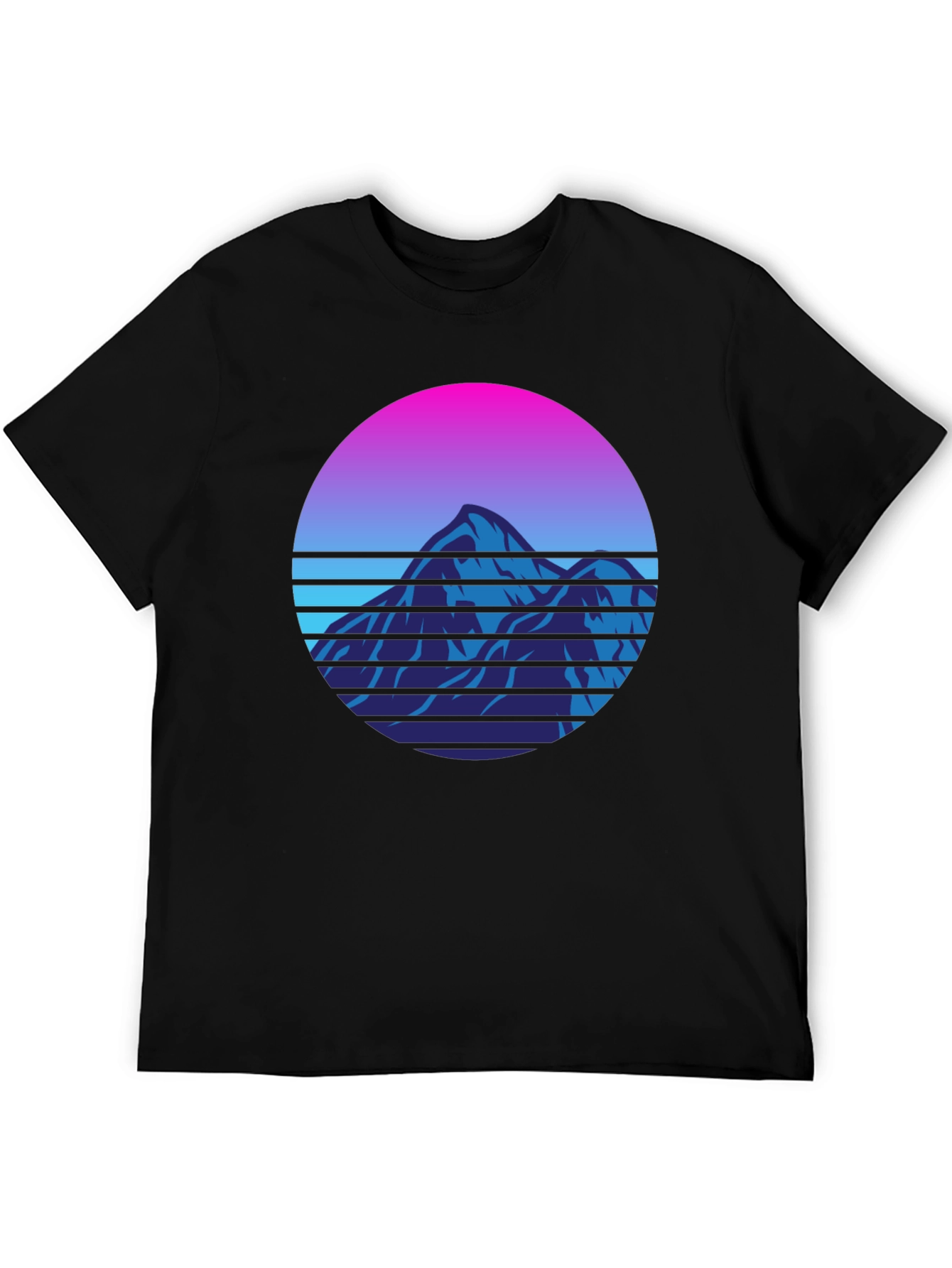 Retro Mountain Graphic Tee - 80s Style T-Shirt