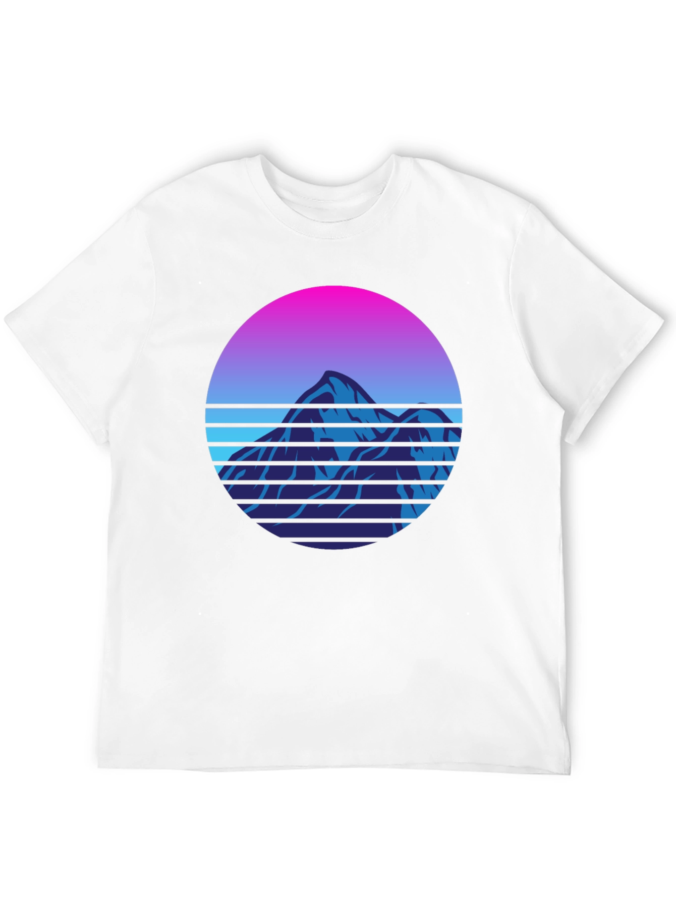 Retro Mountain Graphic Tee - 80s Style T-Shirt