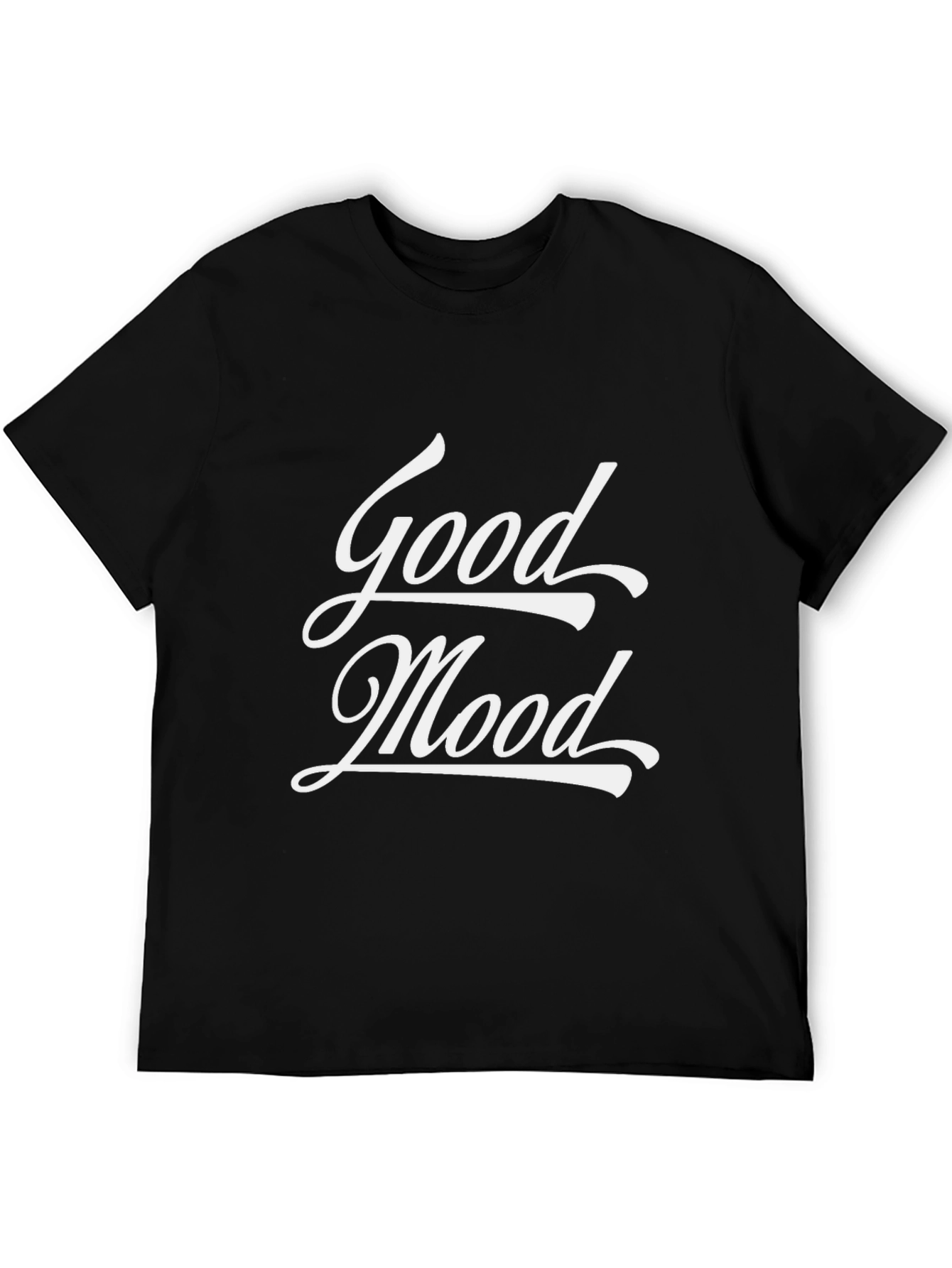 Good Mood Black Graphic Tee - Casual Style