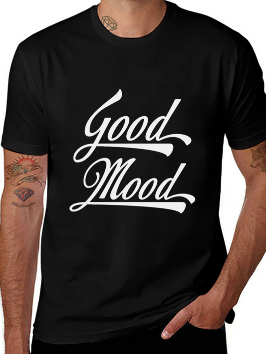 Good Mood Black Graphic Tee - Casual Style