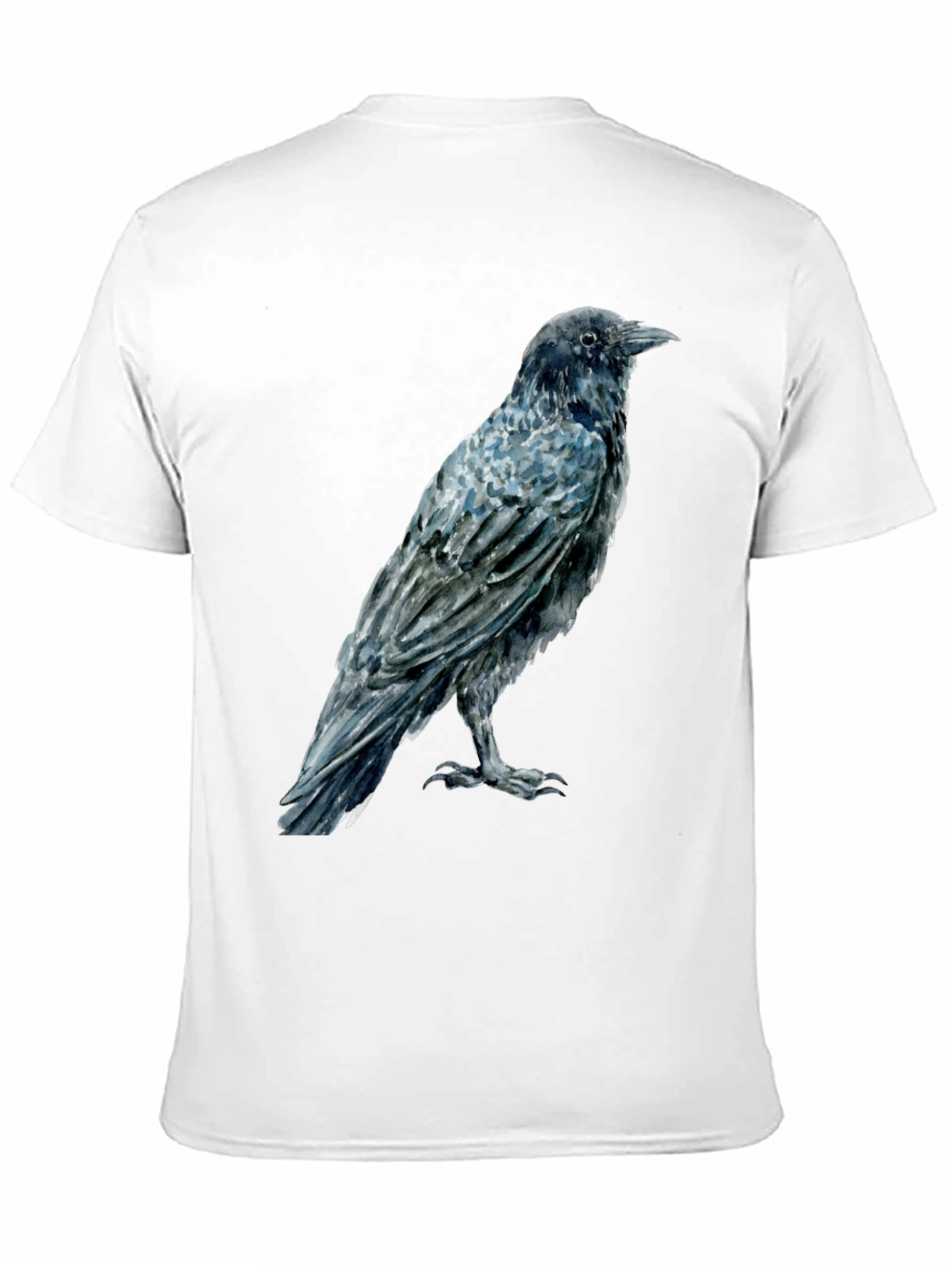 Raven Print Mens Black T-Shirt