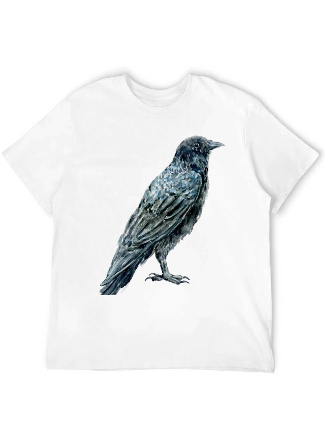 Raven Print Mens Black T-Shirt