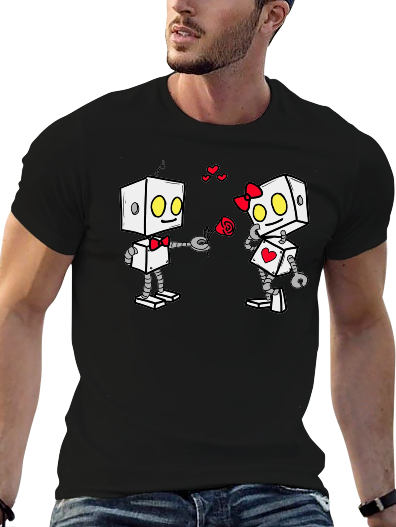 Robot Love Graphic Tee - Valentines Day Gift