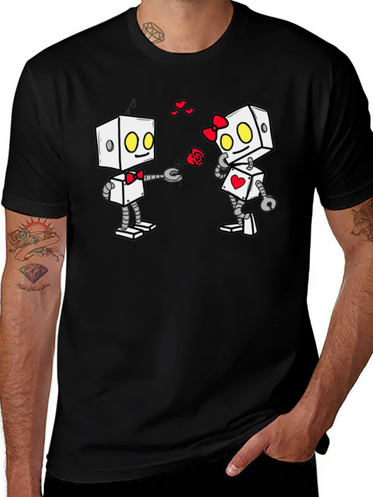Robot Love Graphic Tee - Valentines Day Gift