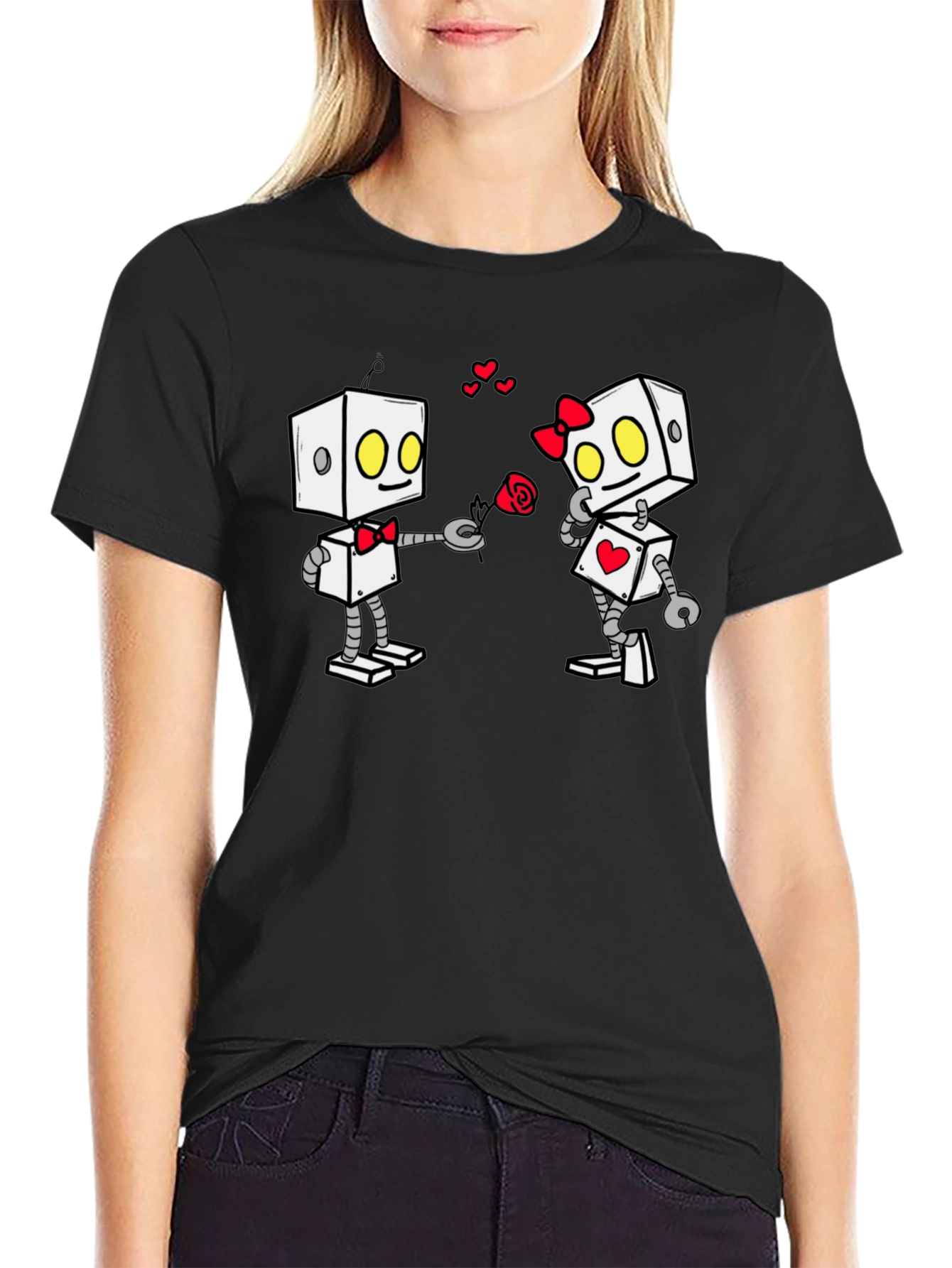 Robot Love Graphic Tee - Valentines Day Gift