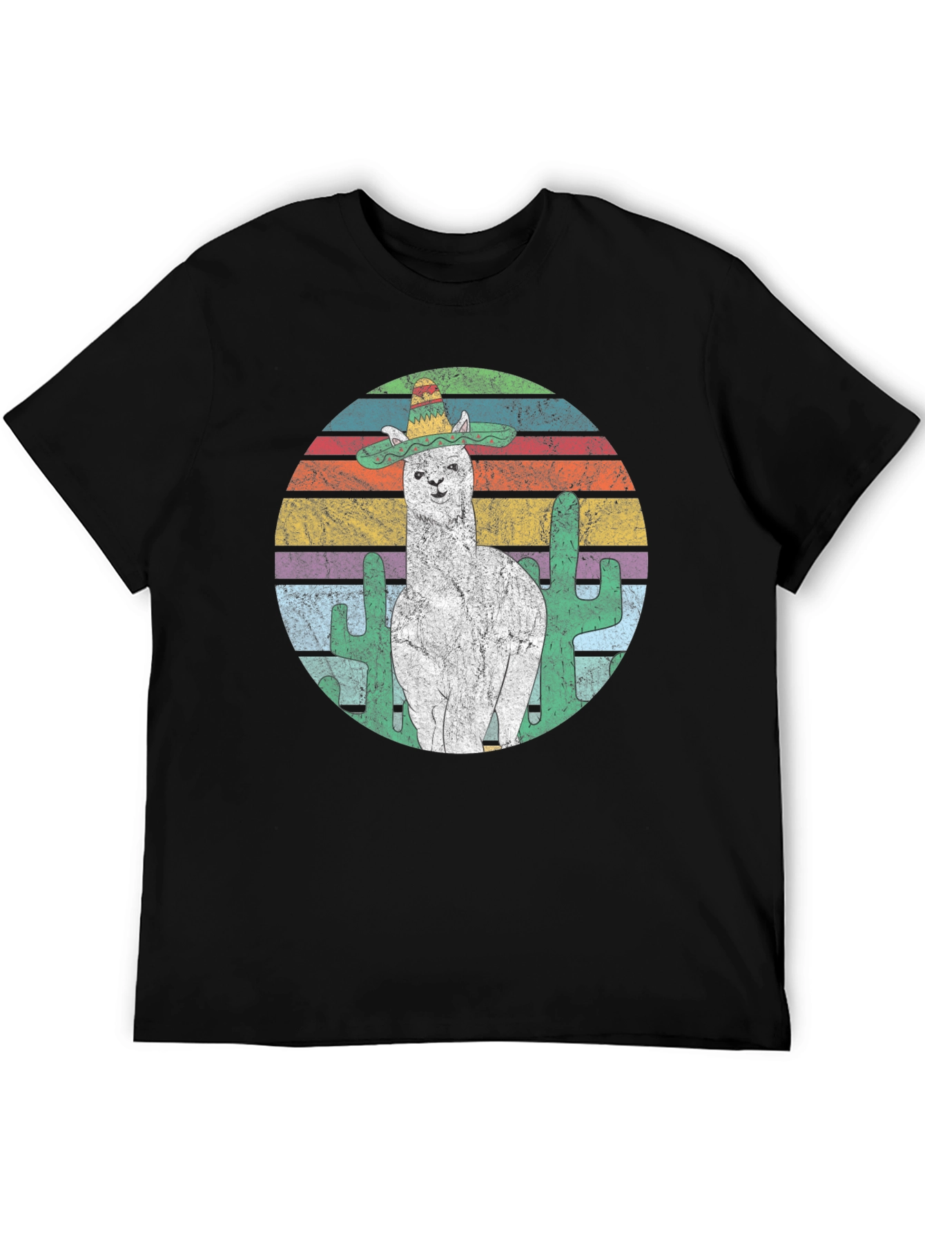 Llama Sombrero T-Shirt - Cactus Graphic Tee