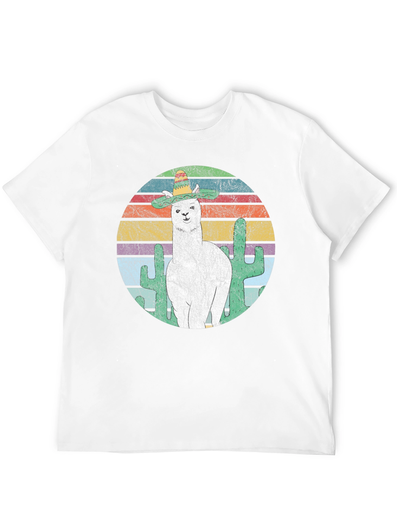 Llama Sombrero T-Shirt - Cactus Graphic Tee