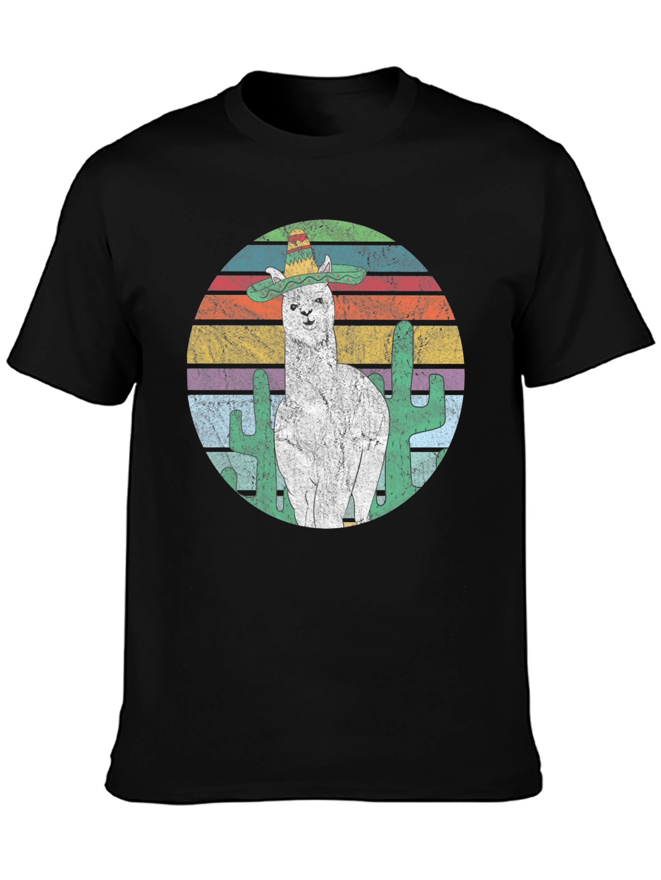 Llama Sombrero T-Shirt - Cactus Graphic Tee