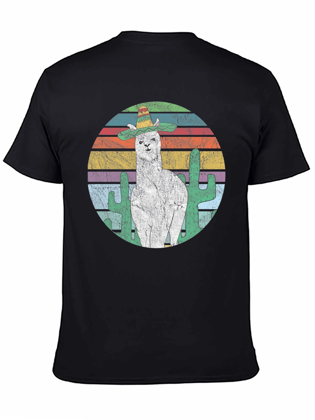 Llama Sombrero T-Shirt - Cactus Graphic Tee
