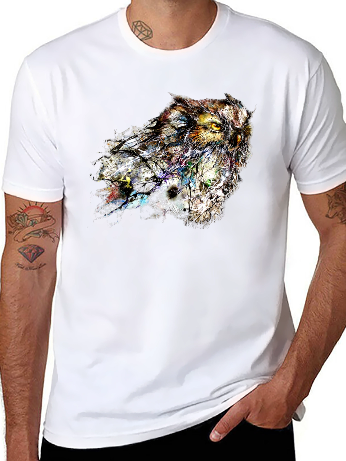 Owl Graphic Print T-Shirt